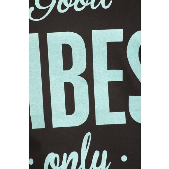 Good Vibes Only 100% Cotton Graphic Tee T Shirt - Picture 6 of 6